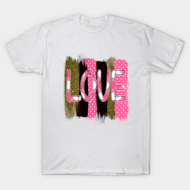 Love. Brush Strokes. T-Shirt by Satic